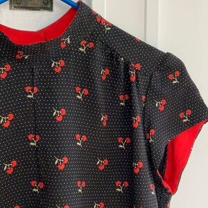 Vintage  Marc Jacob’s Cherry Print Keyhole Top